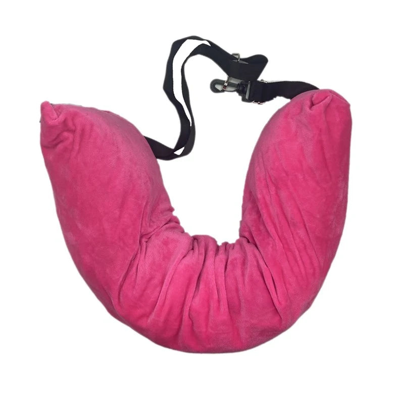 Pink storage neck pillow