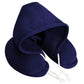 Blue hooded neck pillow